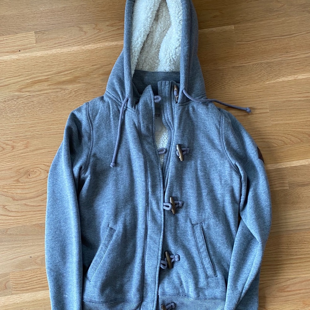 Grey Hollister Fleece-lined Jacket